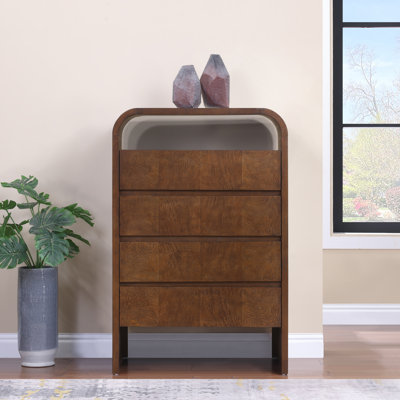 Giesecke Oak And Ash Burl Veneer Chest