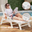 Chaise longue d'extérieur inclinable réglable à 6 positions-517710301