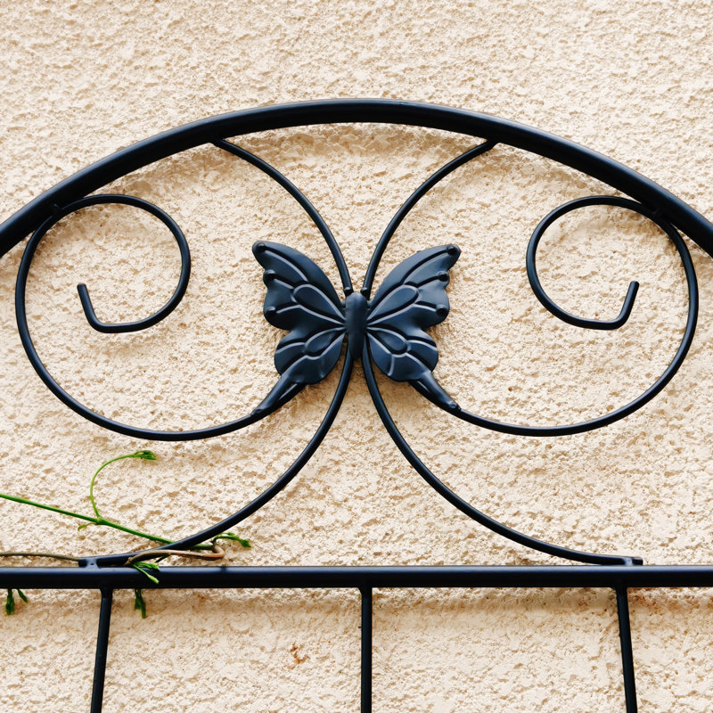 Ensemble de 4 treillis de jardin en métal 86,7 "x 19,7" antirouille pour plantes grimpantes