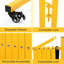 Metal Expandable Barricade Gate, 16 ft Folding Security Gate, Expandable Mobile Barricade, Folding Safety Barricade with Wheels, for Construction Site Traffic Control Garage