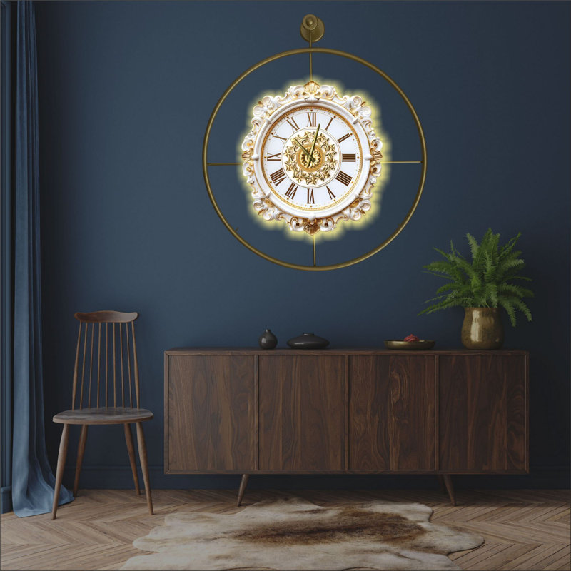 Horloge murale décorative en métal, Bronze