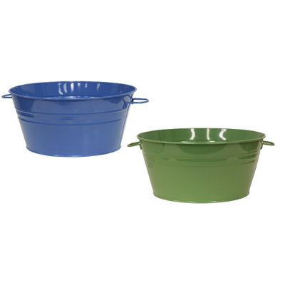 Saragosa Enamel Planter Champagne Beverage Tub