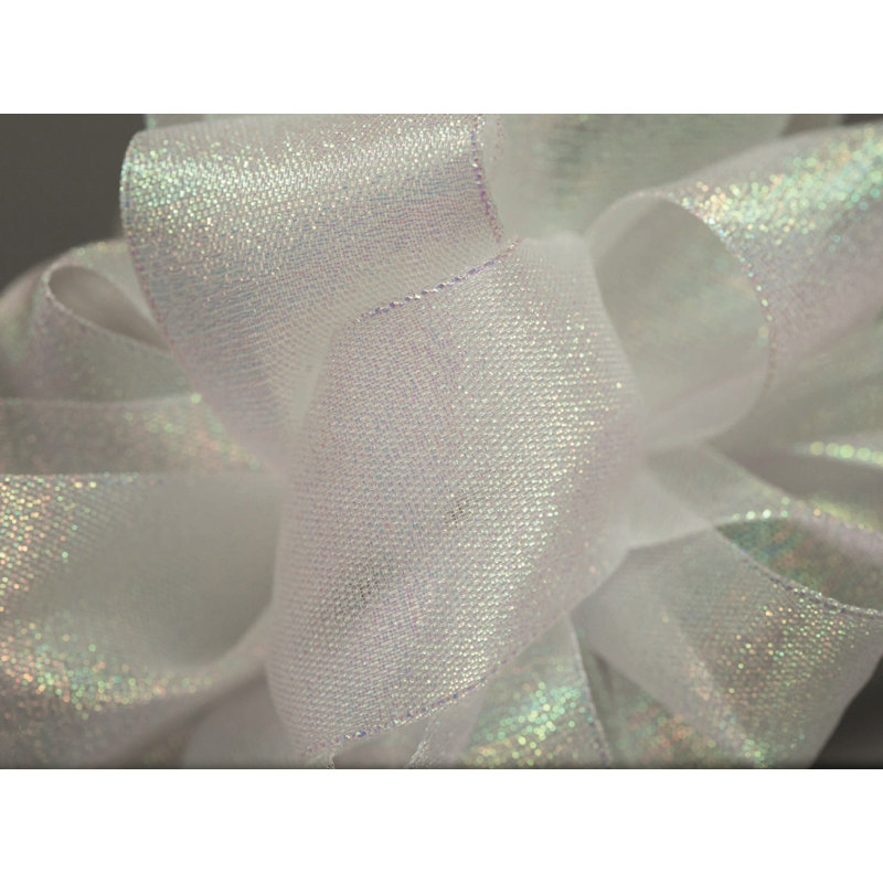Ruban uni fantaisie arc-en-ciel, Blanc