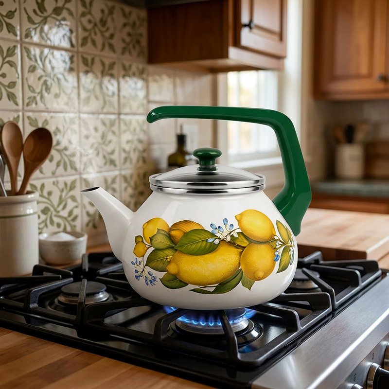 Juicy Lemons Enamel Kettle