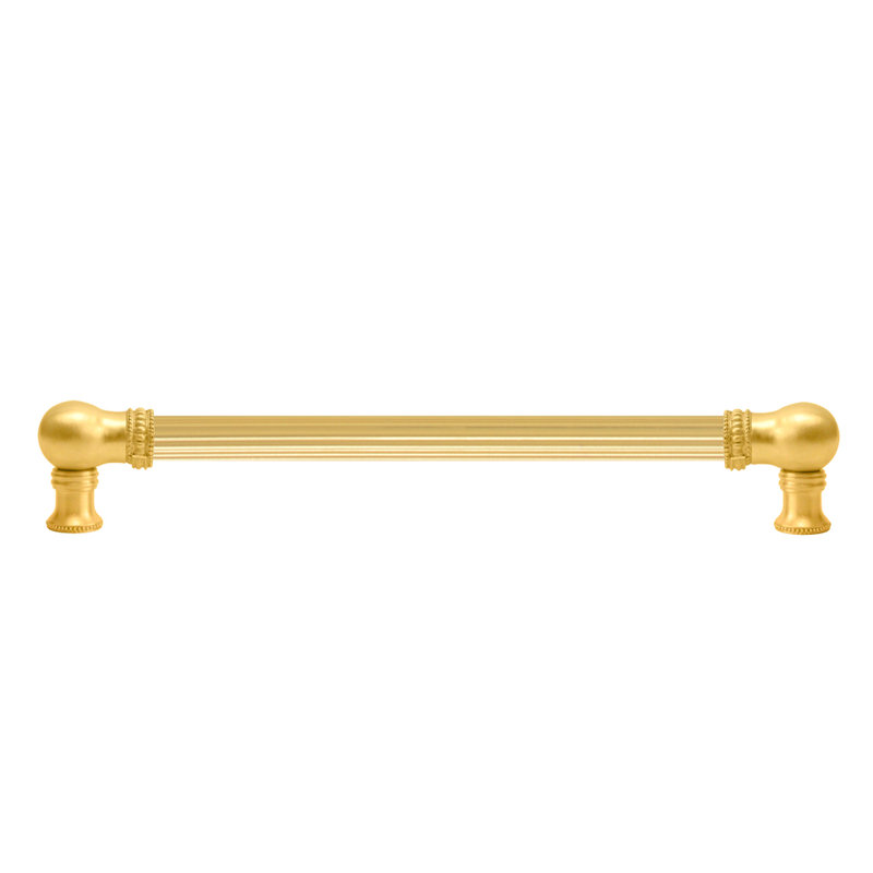 Classic with 5/8 reeded center long pull, 12", Gold