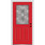 Porte d'entrée pré-montée en fibre de verre 1/2 panneau 2 panneaux Grace Grace-1394257297-1394257296-1394257307