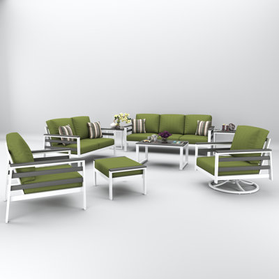Townsend 7 Person Seating Group With Sunbrella Cushions by Birch Lane