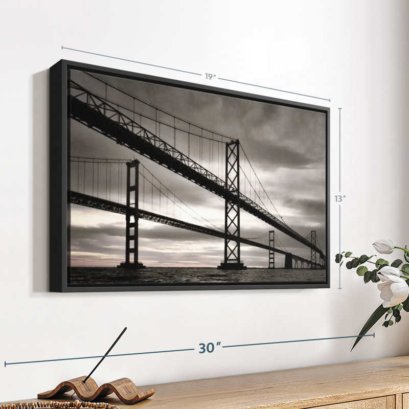 Impression sur toile Chesapeake Bridge, H 13 po x l 19 po