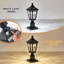 Lampadaire solaire d'extérieur en aluminium noir Hg (paquet de 2)-826371803