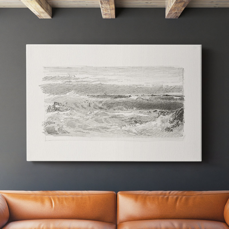 Esquisse rétro travail-LI -Galerie enveloppé Cavas, H 24 po x l 36 po