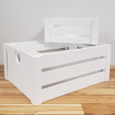 Ensemble de 4 paniers en bois massif