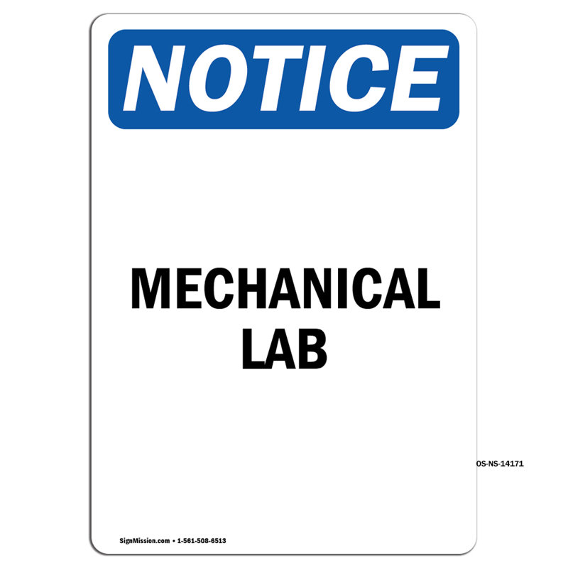 Mechanical Lab Sign