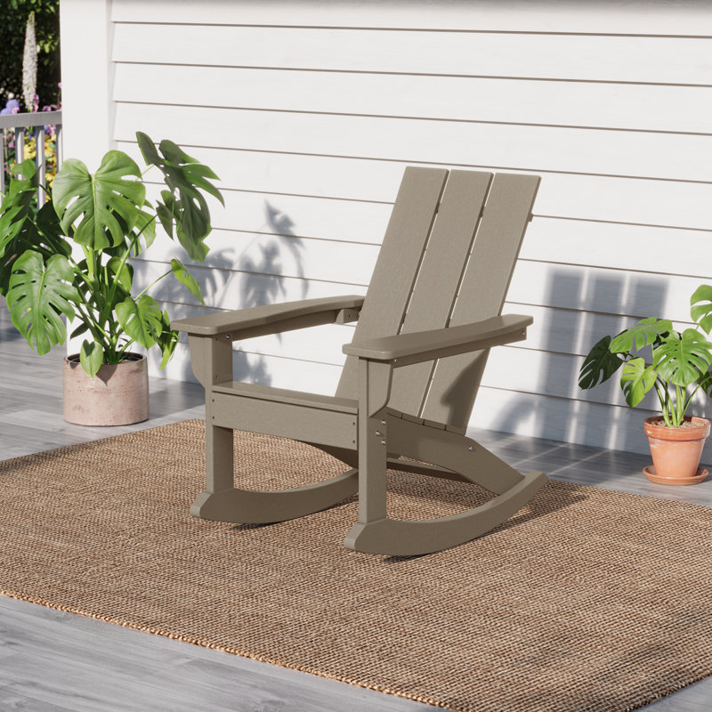 Joubert Outdoor Adirondack Chair, Weathered Wood