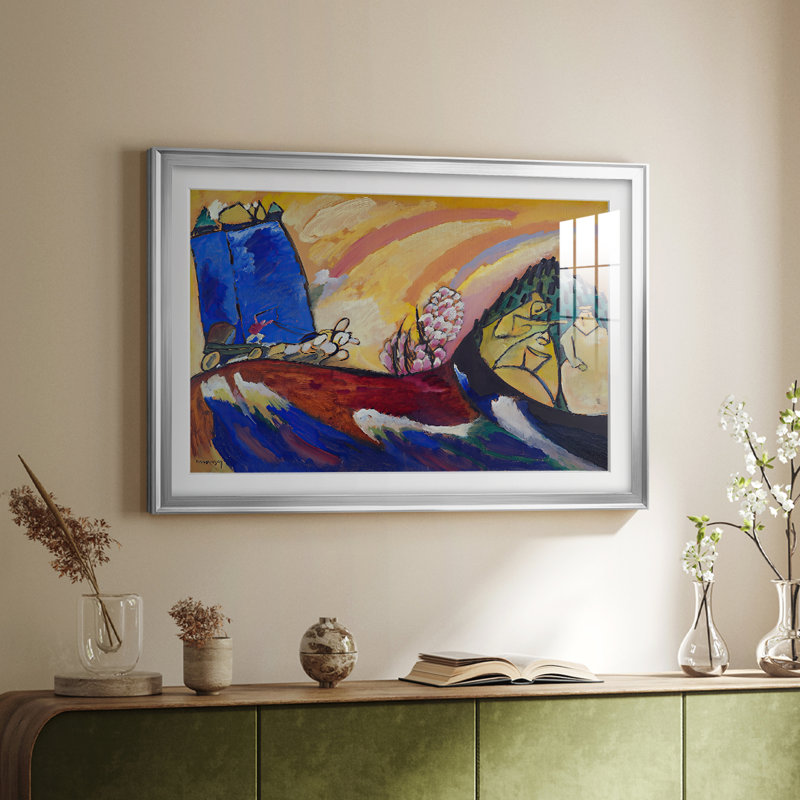 Improvisation 3 - Wassily Kandinsky - reproduction d'art avec passe-partout et verre - 1909, 22,5 x 30,5, Impression encadrée
