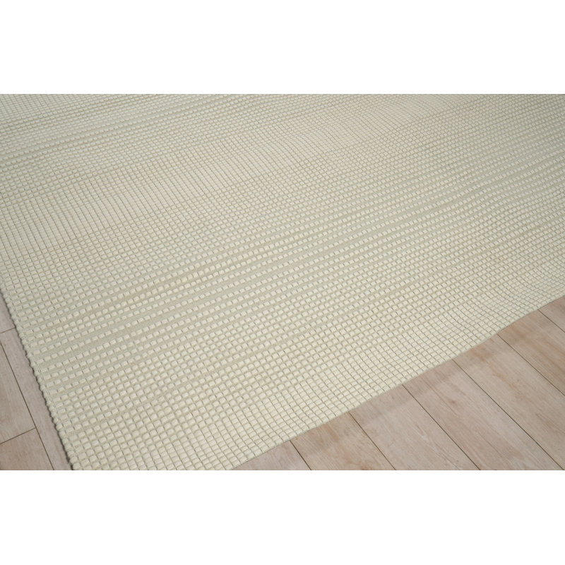 Metrix Hand Tufted New Zealand Wool Ivory Area Rug, 14'X14' SQUARE