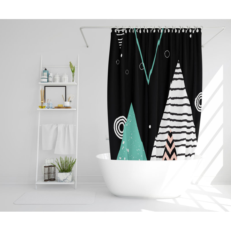 Wendi Polyester Shower Curtain, 177cm H x 210cm W