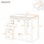 Ensemble de meuble-lavabo 36 po avec lavabo en céramique, structure en bois massif, 3 tiroirs et portes à fermeture douce pour un rangement durable-2000789276