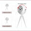 Analog Battery Tabletop Clock White