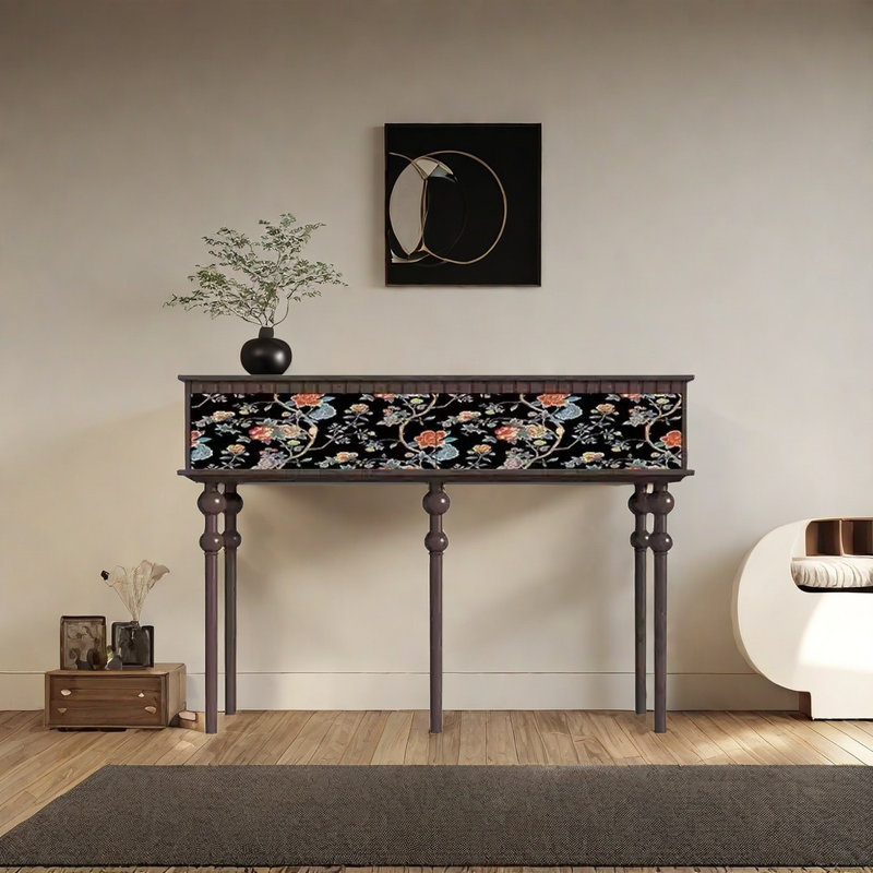 Console Retro Minimalist Art, Brun