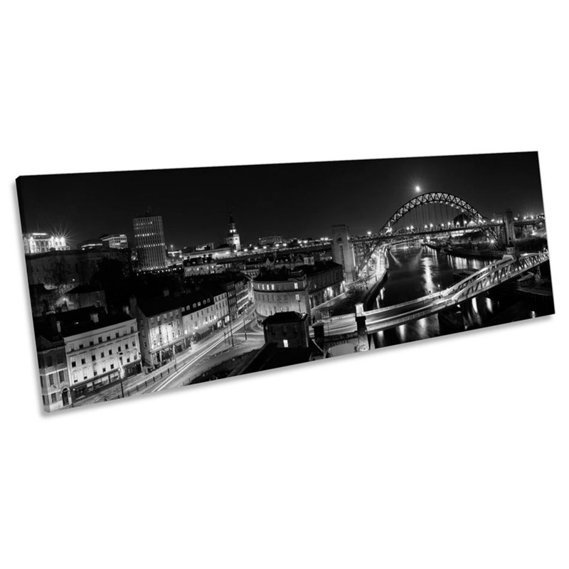 Newcastle Tyne Bridge Quayside - Wrapped Canvas Panoramic Print, 40.64cm H x 121.92cm W x 2cm D