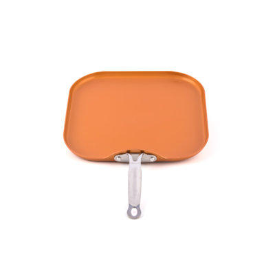 Plaque chauffante / crêpière Masterpan, revêtement antiadhésif en céramique couleur cuivre, 11 po