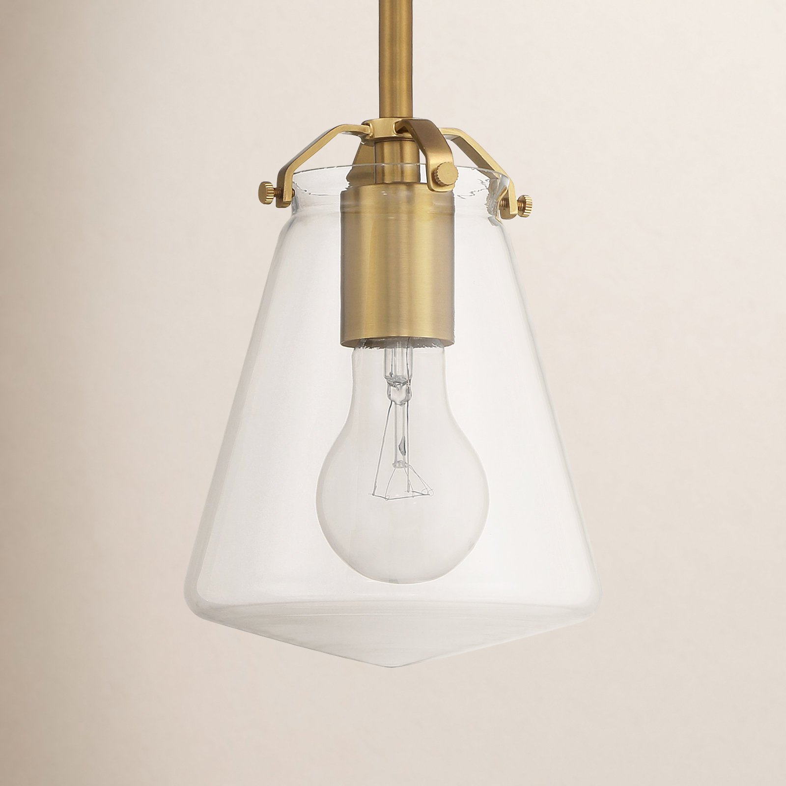Dimmable Single Light Pendant, Gold