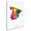 « spain aquarelle map », reproduction d’impression sur toile tendue-15723096