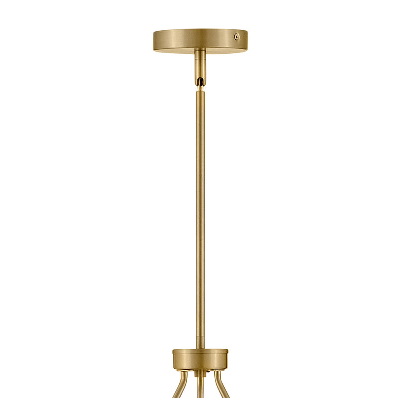 Carolee 10 - Light Dimmable Chandelier, Lacquered Brass
