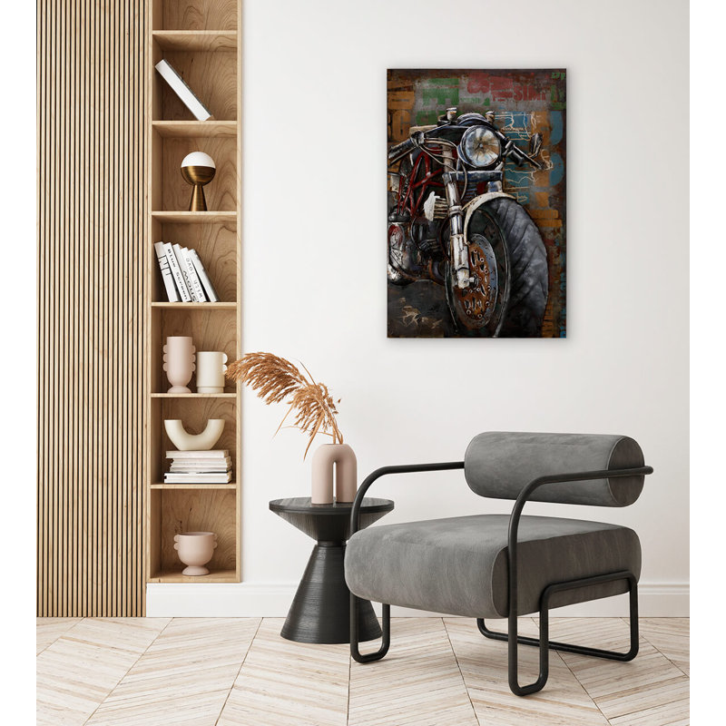 Handmade Industrial Transportation Wall Decor on Metal