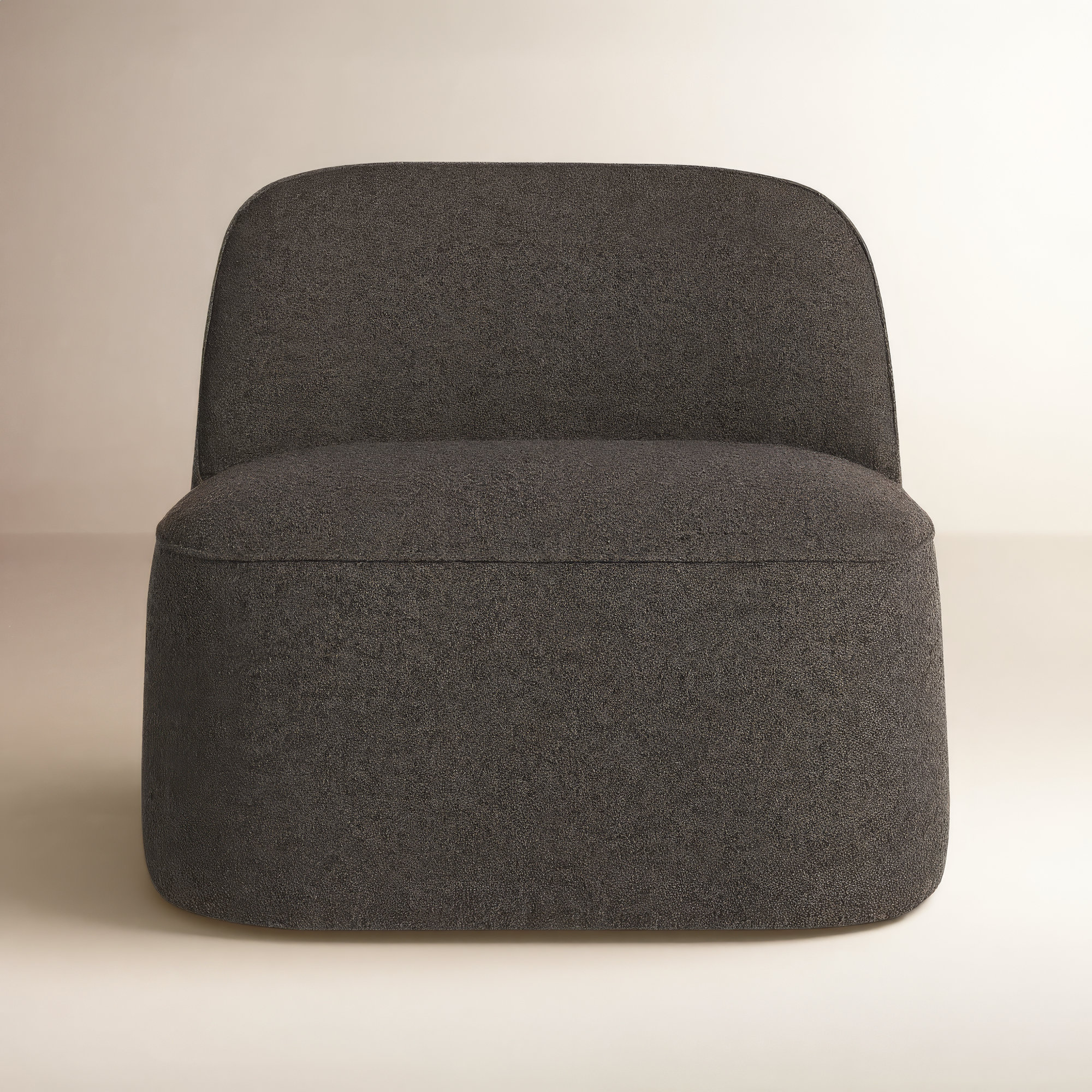 Looksee Upholstered Swivel Side Chair, Kelso Charcoal