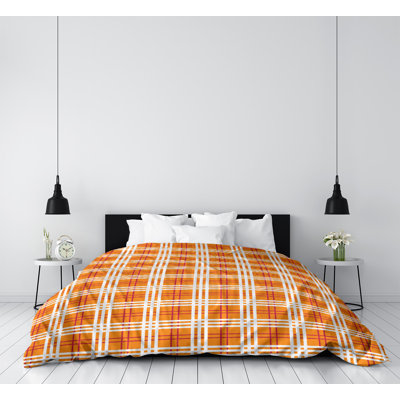 Polyester Plaid Duvet Cover