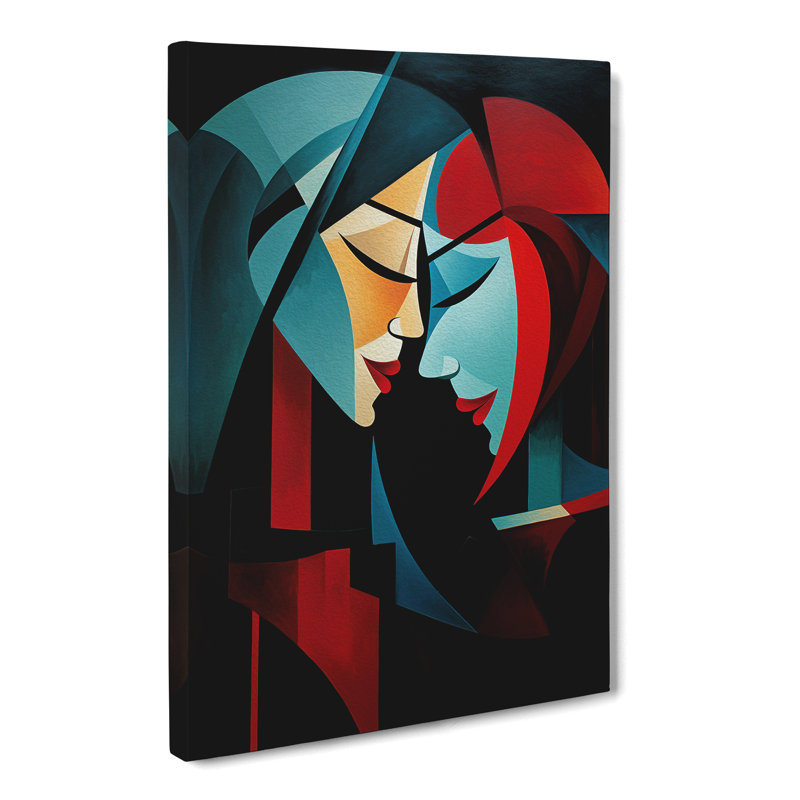 Two Women In Love Orphism - Print, 76cm H x 50cm W x 3cm D