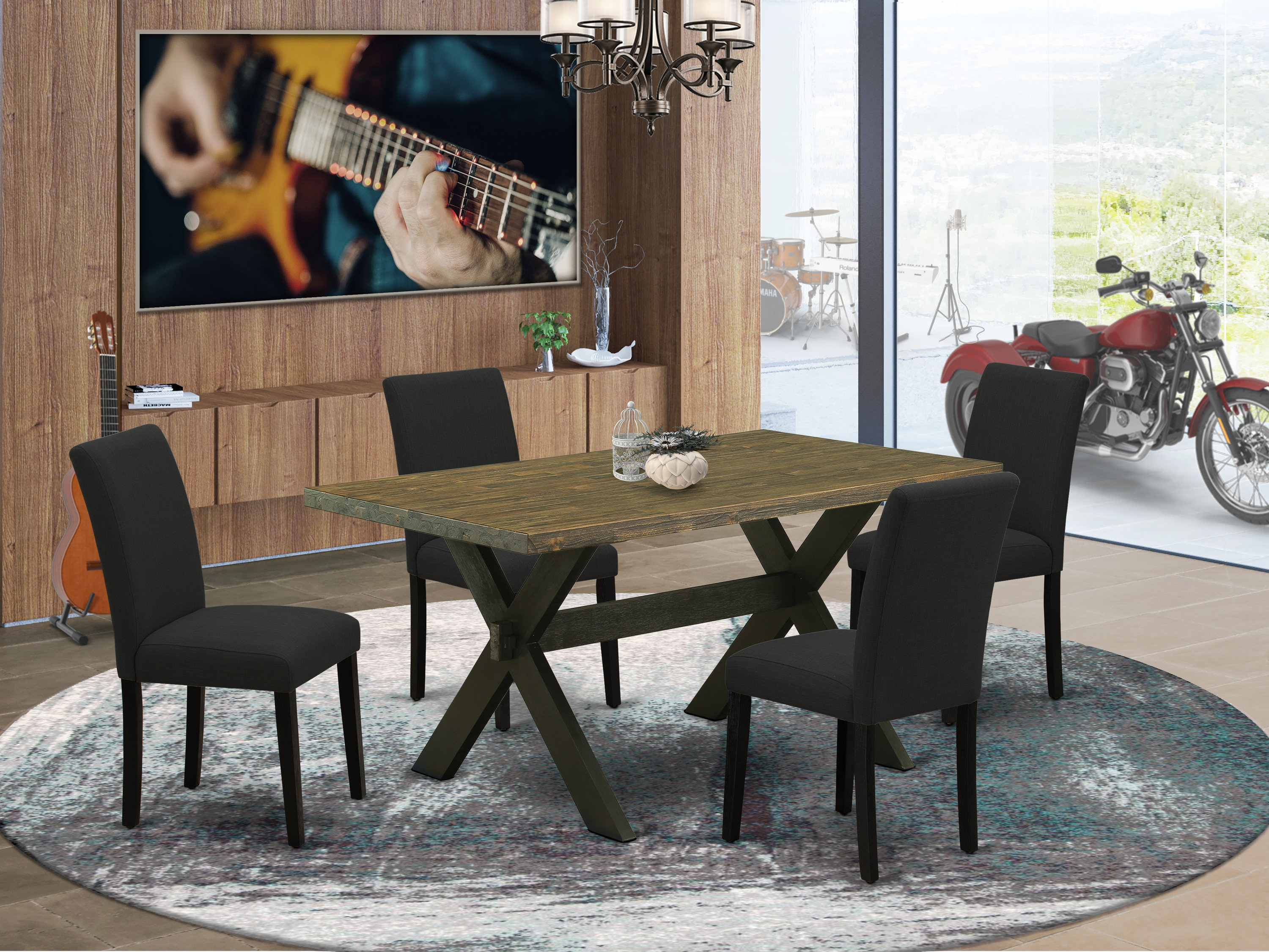 Red Barrel Studio 4 - Person Acacia Solid Wood Dining Set - Wayfair Canada