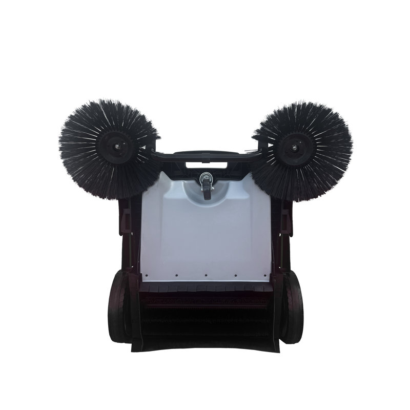 Walk-Behind Outdoor Hand Push Floor Sweeper - 10.5 Gallon Capacity - 36" Sweeping Width