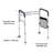 Foldable Toilet Safety Rail Toilet Rail with Non-Slip Handles for Seniors