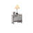 Classic Luxury Look Silver 1Pc Nightstand Wooden Bedside Table Drawers W Mirror Glass Panel Bedroom Furniture