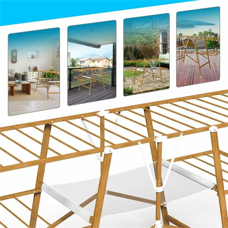 Wood Foldable Gullwing Drying Rack
