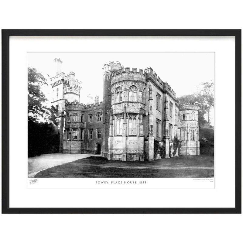 Fowey, Place House 1888 - Single Picture Frame Print, 28cm H x 36cm W x 2.3cm D