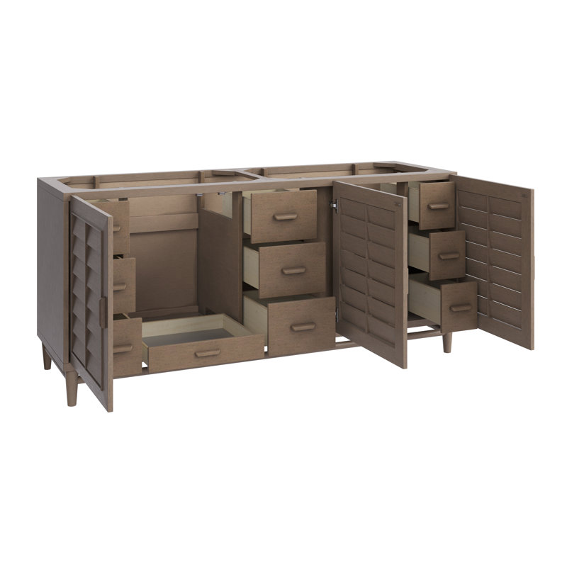 Portland 72" Double Bathroom Vanity Set, Phantome Eclos, Widespread