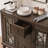 45" Sideboard and Buffet with Glass Door, Credenza with 3 Drawers for Living Room, Dining Room and Kitchen-420215643