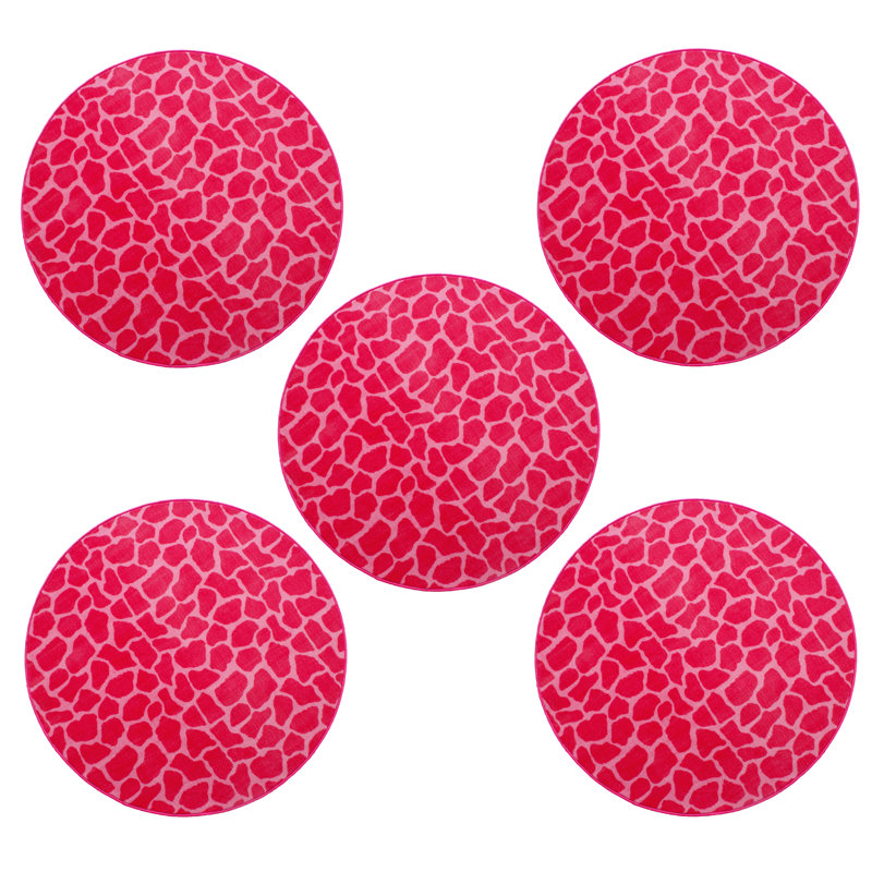 Tapis rouge en nylon touffeté à la machine Balan, Rond 2 pi