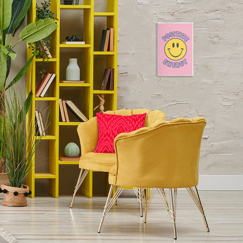 Art mural positif "Smiley" par Nataly White, H 15 po x l 10 po