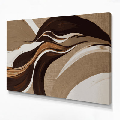 Lyrical Abstraction 24 Brown Canvas Wall Art