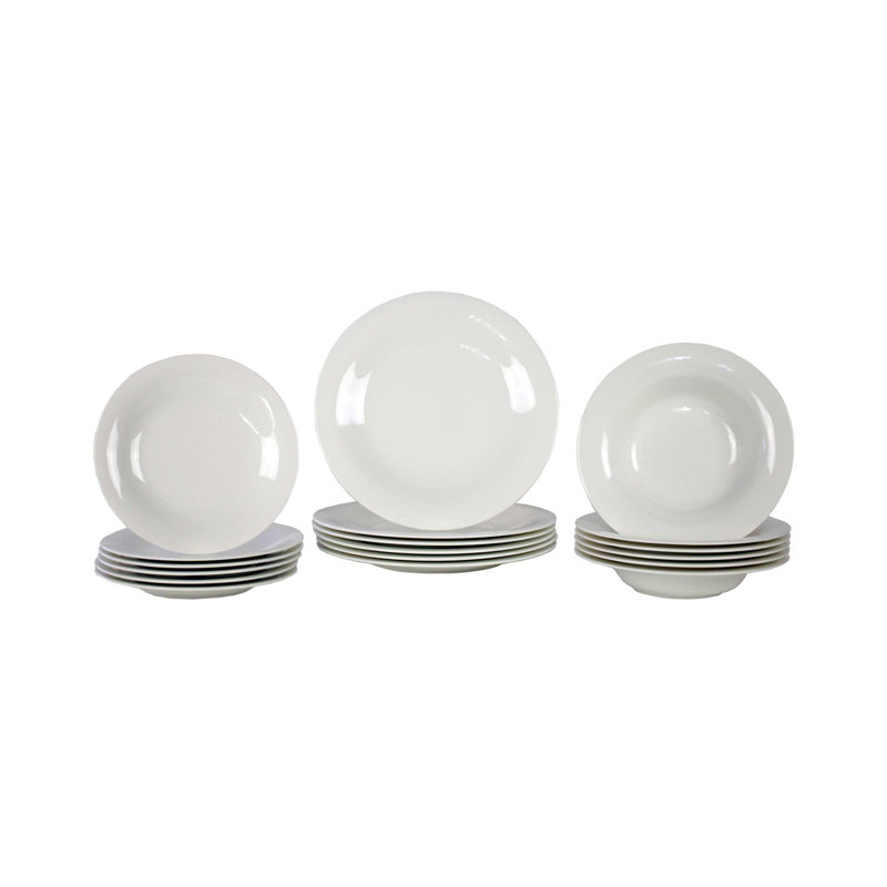 New Cottage Basic 18 Piece Dinnerware Set Service for 6