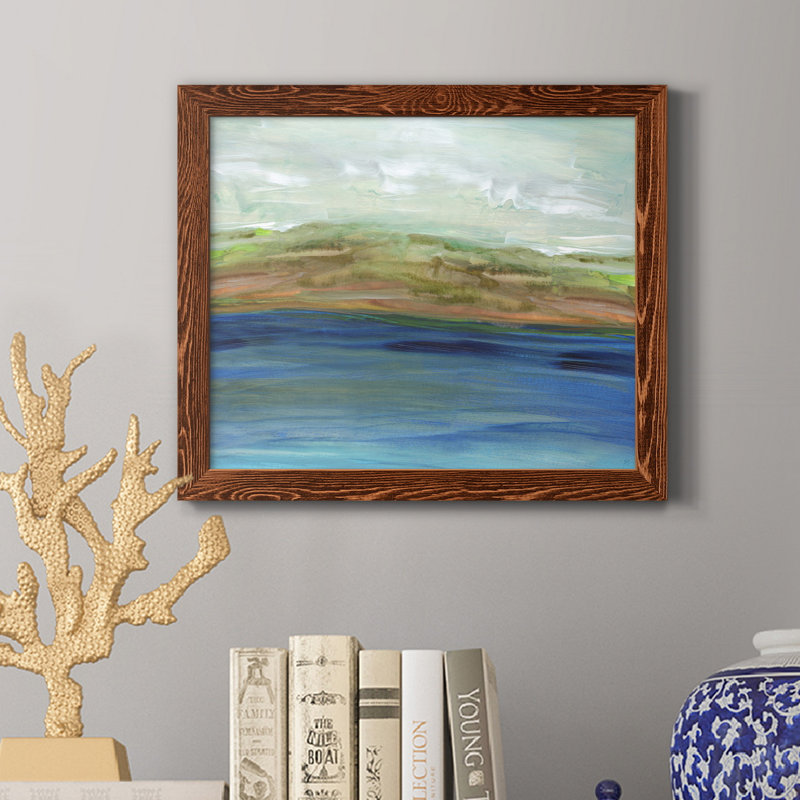 Bord de l'eau - reproduction d'art sur toile, H 20 po x l 17 po x P 1,5 po, Toile avec cadre érable