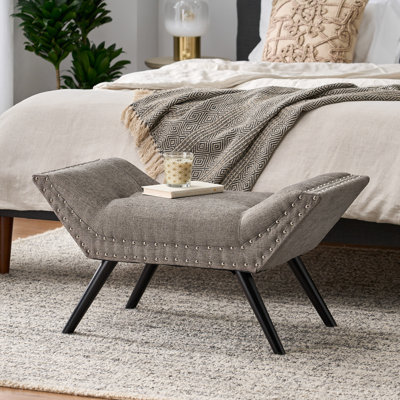 Babbi 36" Wide Tufted Rectangle Standard Ottoman by George Oliver