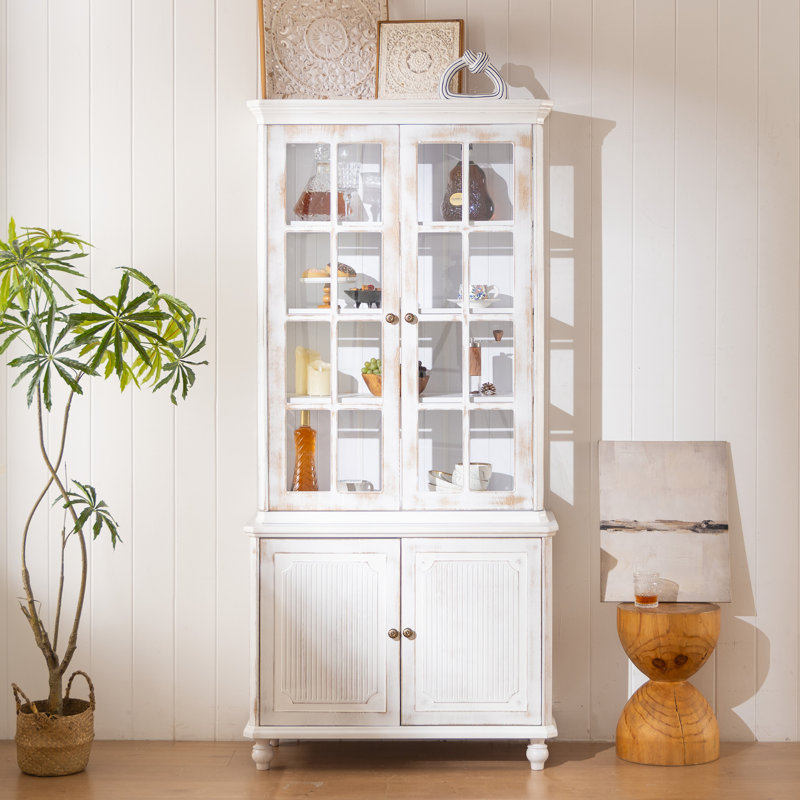Vitrine 77,5 po H avec rangement