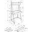 Bureau d'ordinateur, bureau personnel, ordinateur portable, incliné, tiroirs de rangement, L 32 po, travail, stratifié, métal, contemporain, moderne-82857739