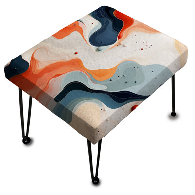 Toile en marbre Peach and Blue Artistic Fusion Marble