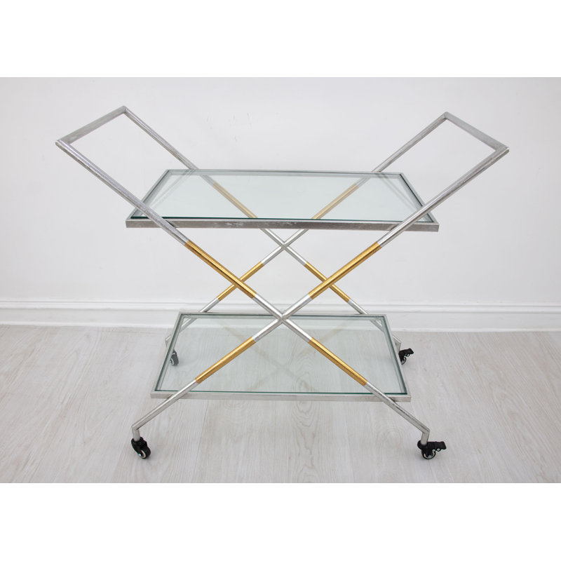 Lisa Bar Cart, Gold/Silver